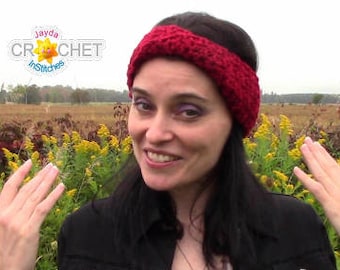 Simple Twist Headband / Ear Warmer Crochet PATTERN PDF - For Adults and Children - Jayda InStitches