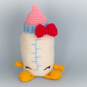 Biberón Bitty de Ganchillo PATRON PDF - Juguete Relleno Amigurumi - Jayda InStitches