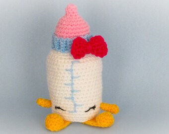 Crochet Bitty Baby Bottle PATTERN PDF - Amigurumi Stuffed Toy - Jayda InStitches