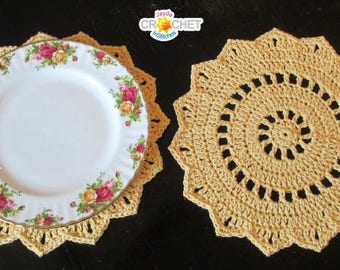 Pretty Doily Placemat Crochet PATTERN PDF - Jayda InStitches