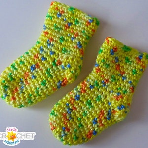 Crochet Baby Socks or Booties Pattern Sizes for Preemie to Six Months PDF Jayda InStitches image 3