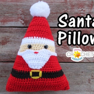 Crochet Santa Pillow PDF PATTERN - Plush Christmas Decoration - Jayda InStitches