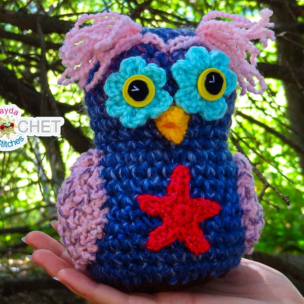 Owl Crochet PATTERN PDF - Whimsical Creature Toy - Jayda InStitches