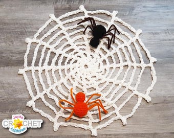 Giant Spider & Web PATTERN PDF - Stuffed Spider Toy with Soft Web - Jayda InStitches
