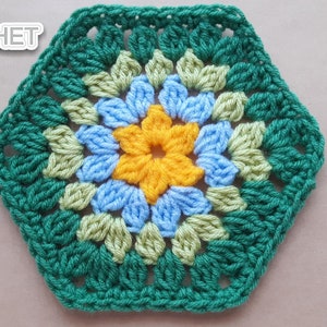 Granny Cluster Hexagon Crochet PATTERN PDF - Includes 3 Methods for Joining - Jayda InStitches