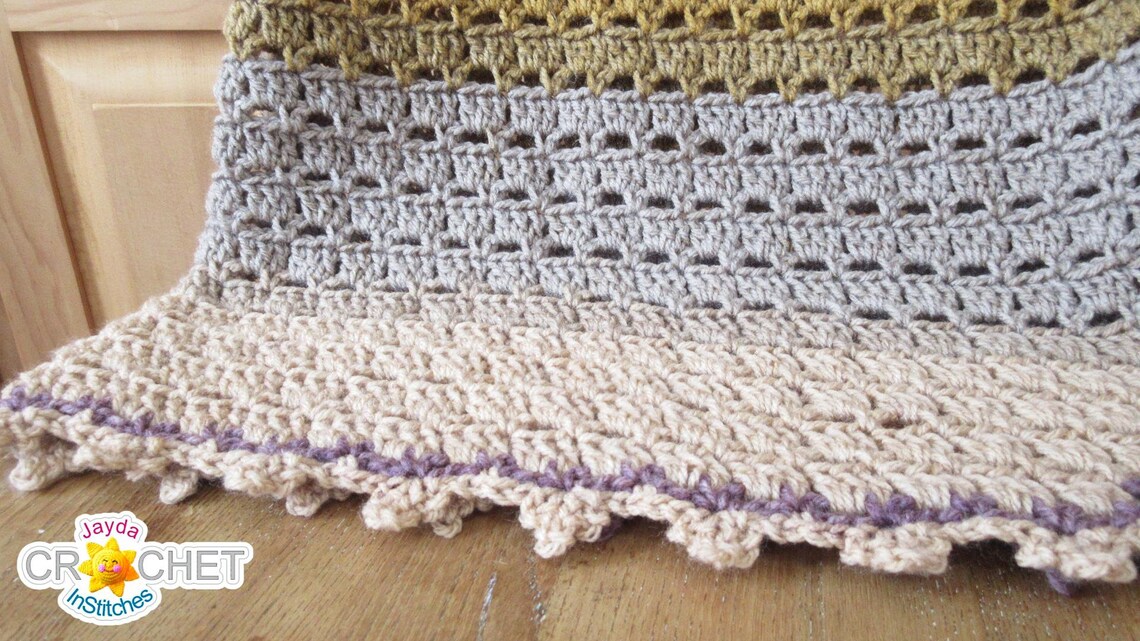 Brick Stitch Baby Blanket Crochet PATTERN PDF Easy 1 Ball Etsy UK