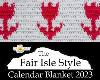 Tulip Graph Crochet PATTERN PDF - April Fair Isle Style Calendar Blanket - Spring, Flower - Jayda InStitches