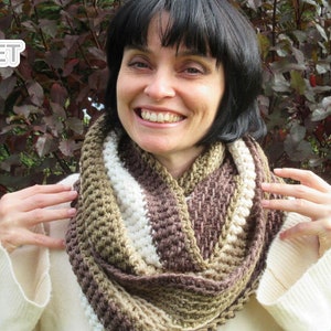 Hot Chocolate Infinity Scarf Crochet PATTERN PDF for Adults & Children Jayda InStitches image 3