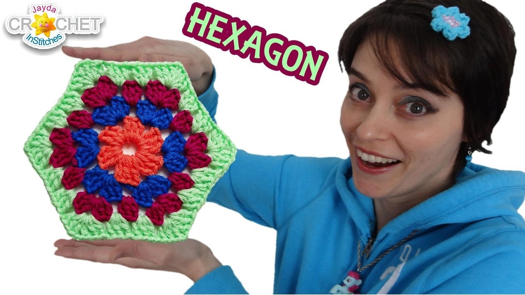 Granny Hexagon Crochet Pattern - Make a Blanket! - Jayda Institches - Etsy