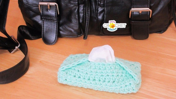 Travel Tissue Case Crochet PATTERN PDF - Travel-sized Facial