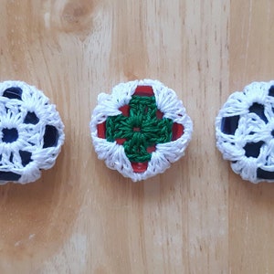 Granny Square Covered Buttons - Crochet PATTERN PDF - Buttons or Crafts - Jayda InStitches