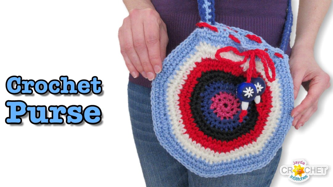 Boho Round Purse Crochet Purse PATTERN PDF - Jayda Institches - Etsy