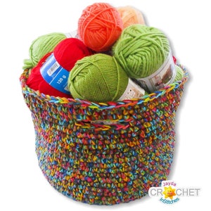 Big Beautiful Basket Crochet PATTERN PDF - Tidy Up and Organize - Jayda InStitches