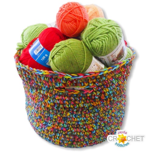 Baby Beautiful Basket Crochet PATTERN PDF 2 Sizes Tidy Up Etsy