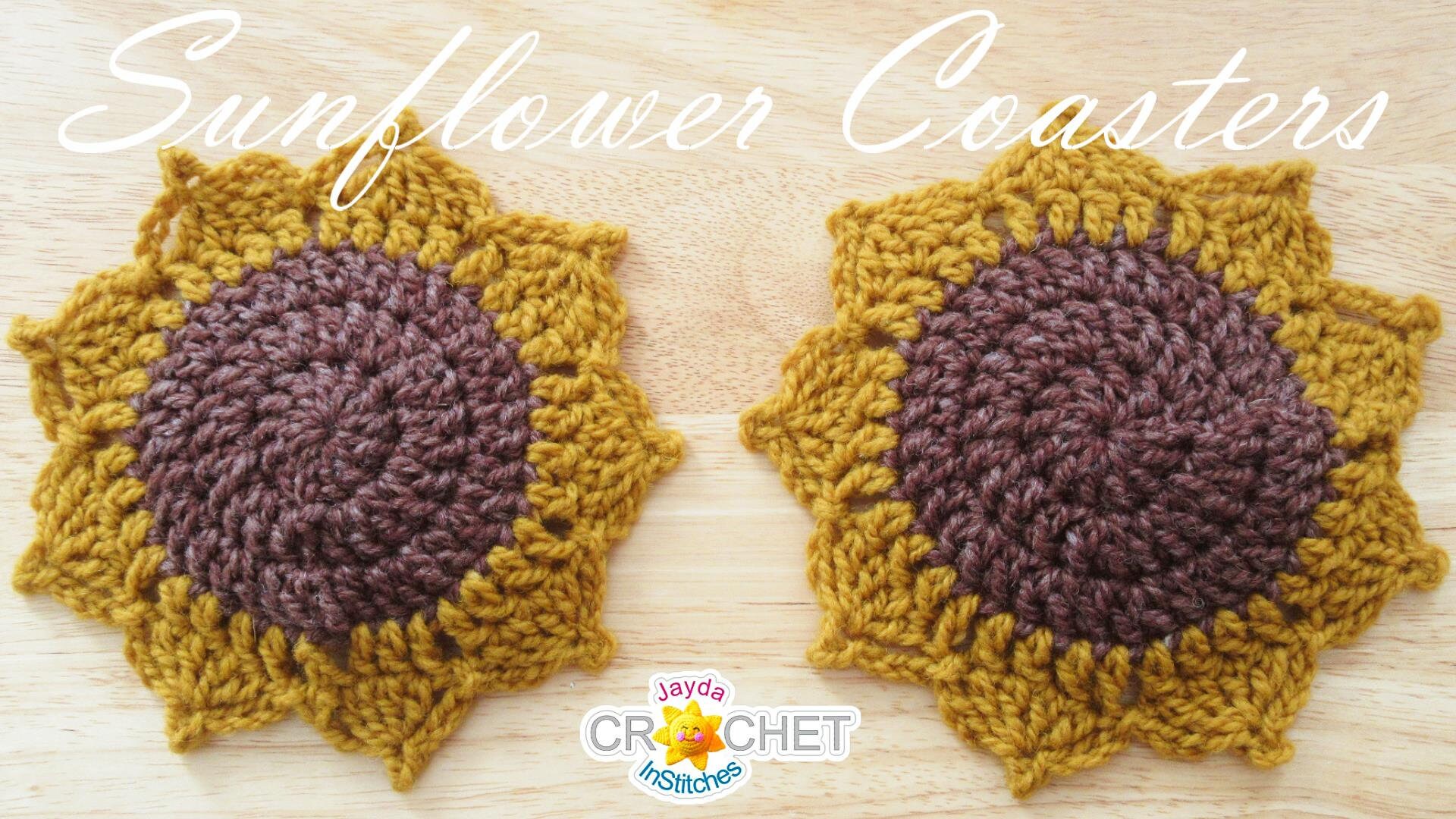 Sunflower Coaster Crochet PATTERN PDF - Autumn Table Setting - Jayda ...