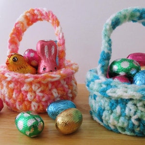 Miniature Spring Easter Basket Crochet PATTERN PDF - Bonus Mini Flower ...