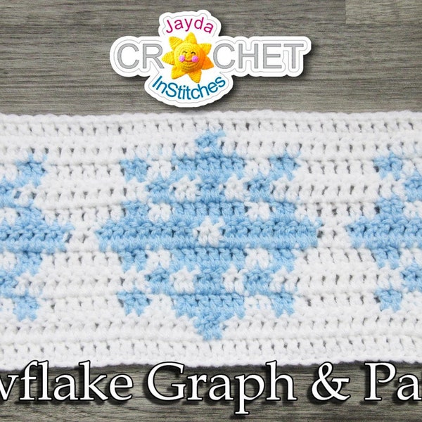 Snowflake Graph Crochet PATTERN PDF - January Fair Isle Style Calendar Blanket - Jayda InStitches