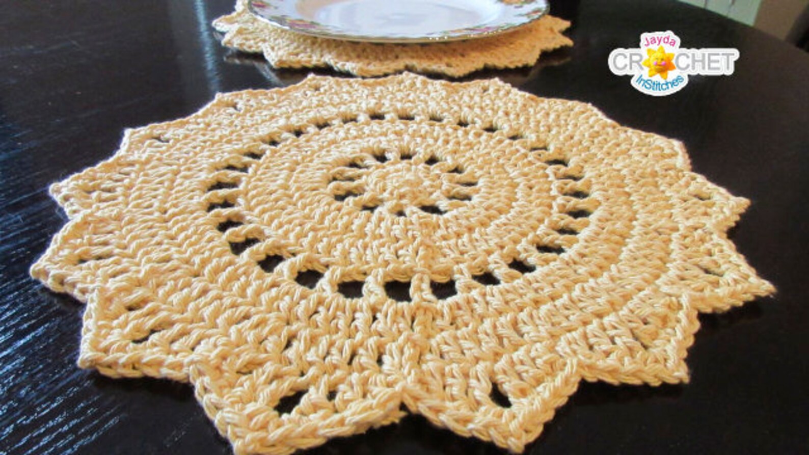 Pretty Doily Placemat Crochet PATTERN PDF Jayda Institches Etsy