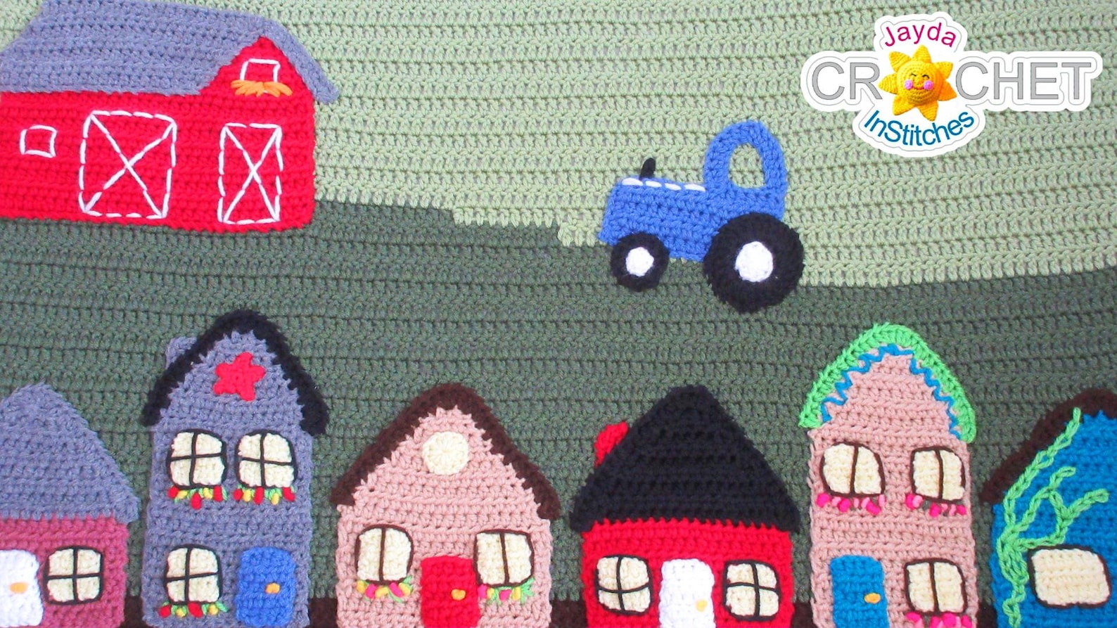 Tractor Applique - Crochet PATTERN PDF - Folk Art Calendar Blanket 2019 ...