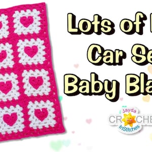 Heart At The Centre Granny Square Crochet PATTERN PDF 6 inch Square, Baby Blanket Pattern Jayda InStitches image 4