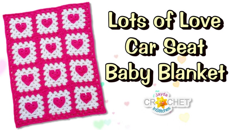 Heart At The Centre Granny Square Crochet PATTERN PDF 6 inch Square, Baby Blanket Pattern Jayda InStitches image 4