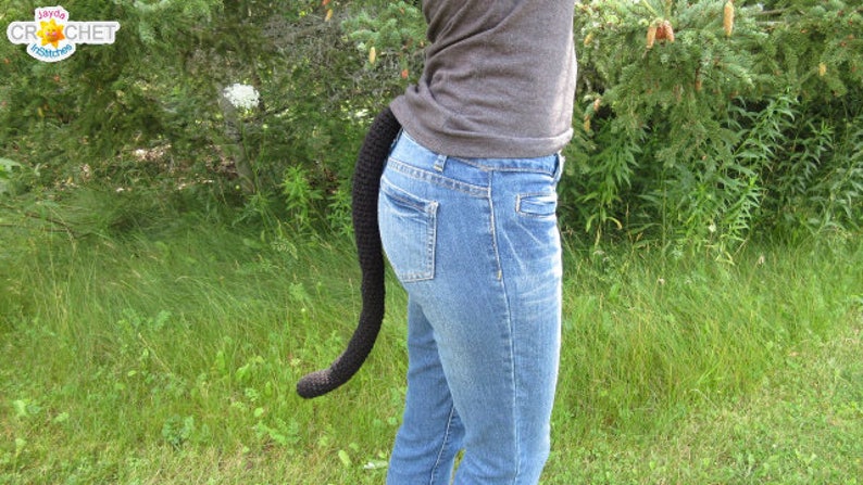 Crochet Cat Tail Costume Piece PDF PATTERN Halloween - Etsy
