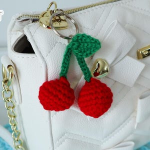 Cherry Bag Charm - Crochet PATTERN PDF - Jayda InStitches