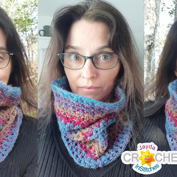 Easy Autumn Cowl Crochet PATTERN PDF - for Adults & Children - Jayda InStitches