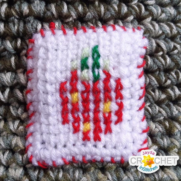 Strawberry Cross Stitch on Tunisian Crochet Graph & PATTERN PDF - Jayda InStitches