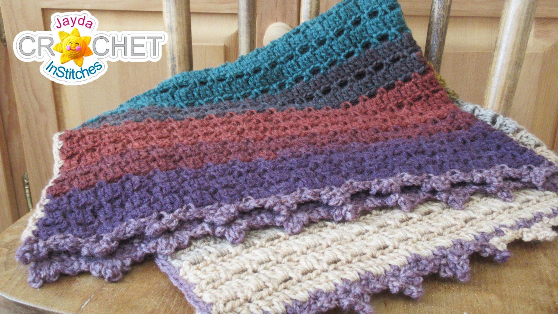 Brick Stitch Baby Blanket Crochet PATTERN PDF Easy 1 Ball Etsy UK