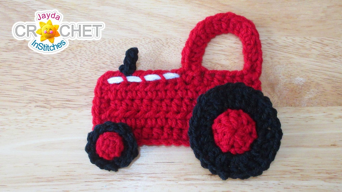 Tractor Applique - Crochet PATTERN PDF - Folk Art Calendar Blanket 2019 ...