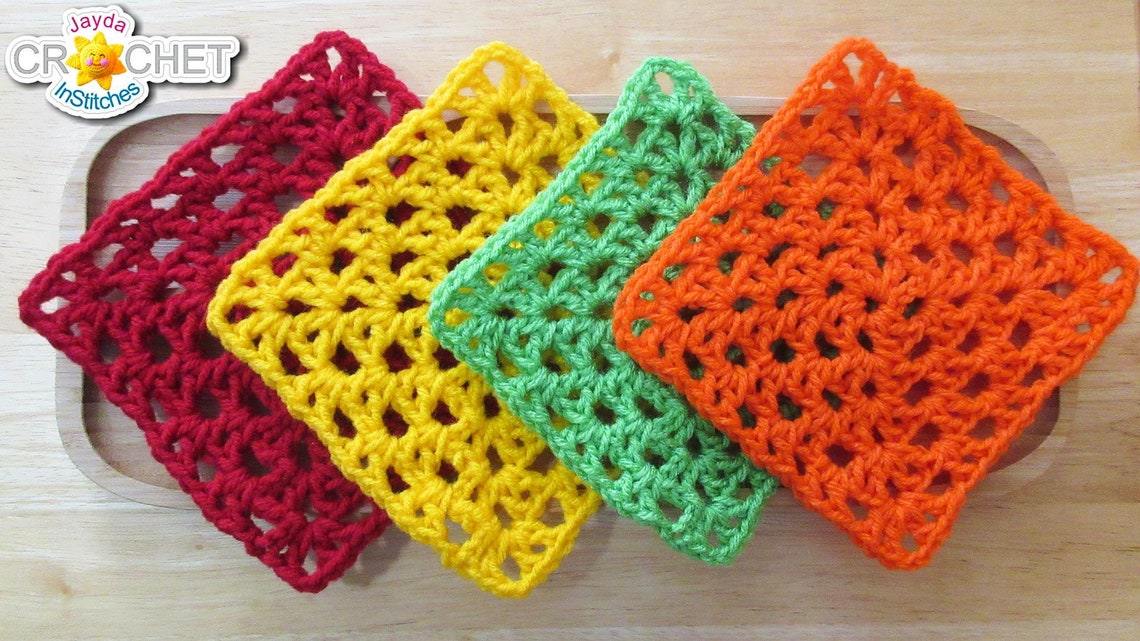 Vstitch Granny Square Crochet Pattern PDF Easy Beginner Etsy Canada