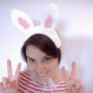 Bunny Ears Headpiece Crochet Pattern Adults and Kids Cosplay, Costume PDF Jayda InStitches image 5