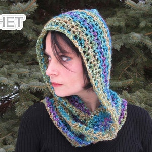 Luxe Hooded Scarf Crochet PATTERN PDF Jayda InStitches image 4