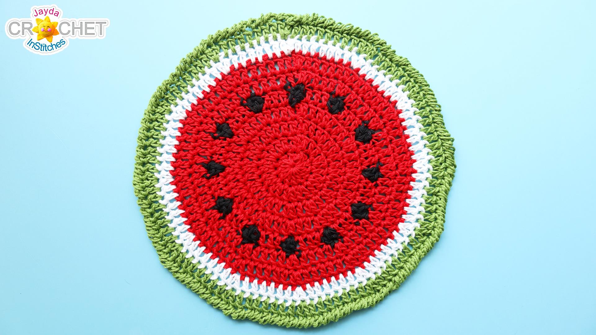 Watermelon Placemat \u0026 Coaster Crochet PATTERN PDF - Summer Table  Centerpiece - Jayda Institches - Etsy, image size:1920x1080