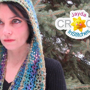 Luxe Hooded Scarf Crochet PATTERN PDF Jayda InStitches image 2