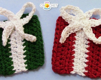 Christmas Present Coaster / Applique - Crochet PATTERN PDF - Jayda InStitches