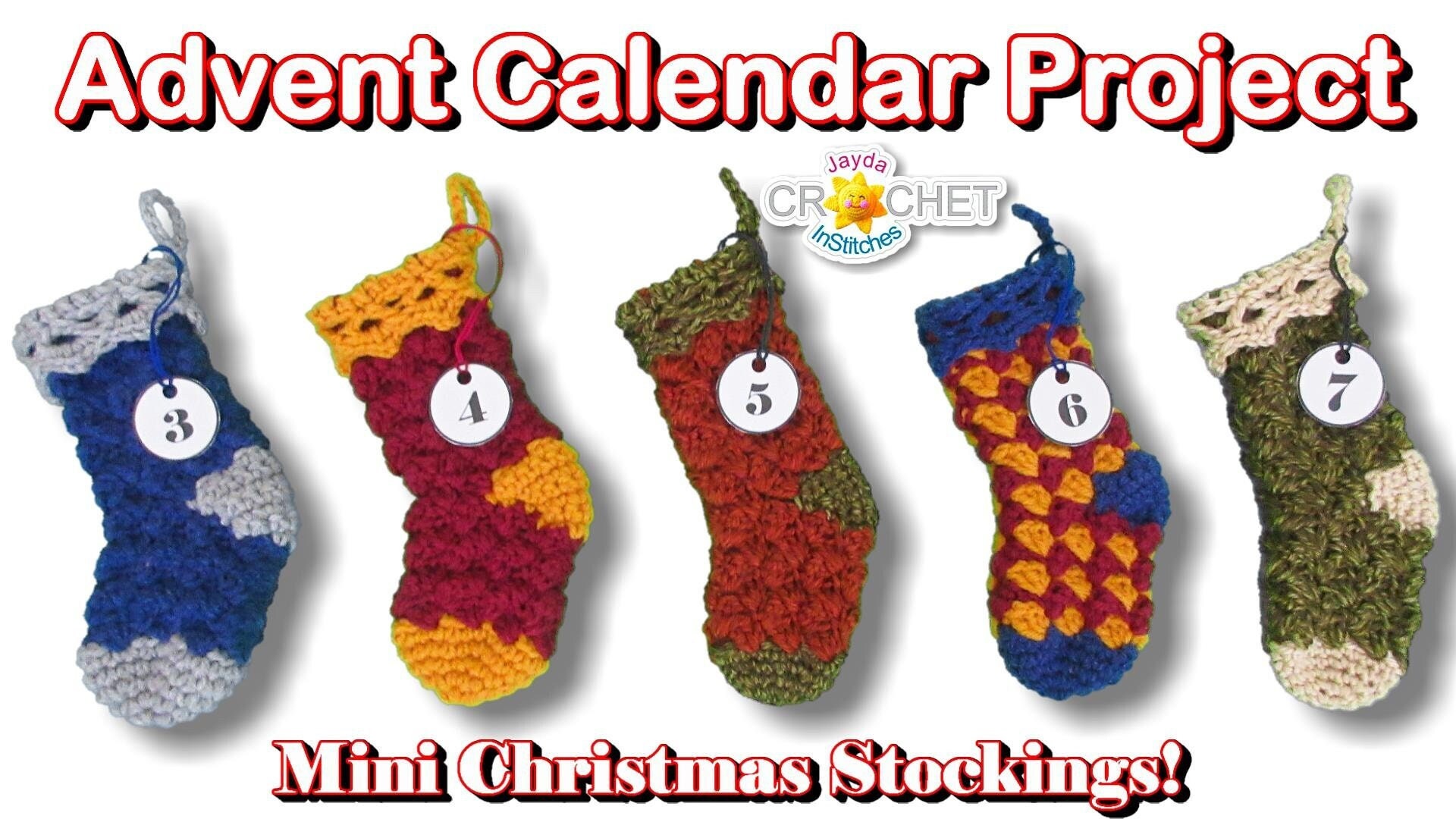 30 Christmas Stocking Crochet Patterns for Handmade Holiday Keepsakes 13 Mini Falling Leaves Stocking Advent Pattern