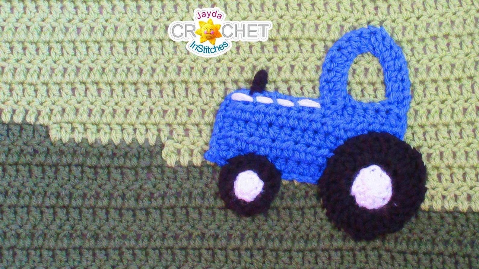 Tractor Applique - Crochet PATTERN PDF - Folk Art Calendar Blanket 2019 ...