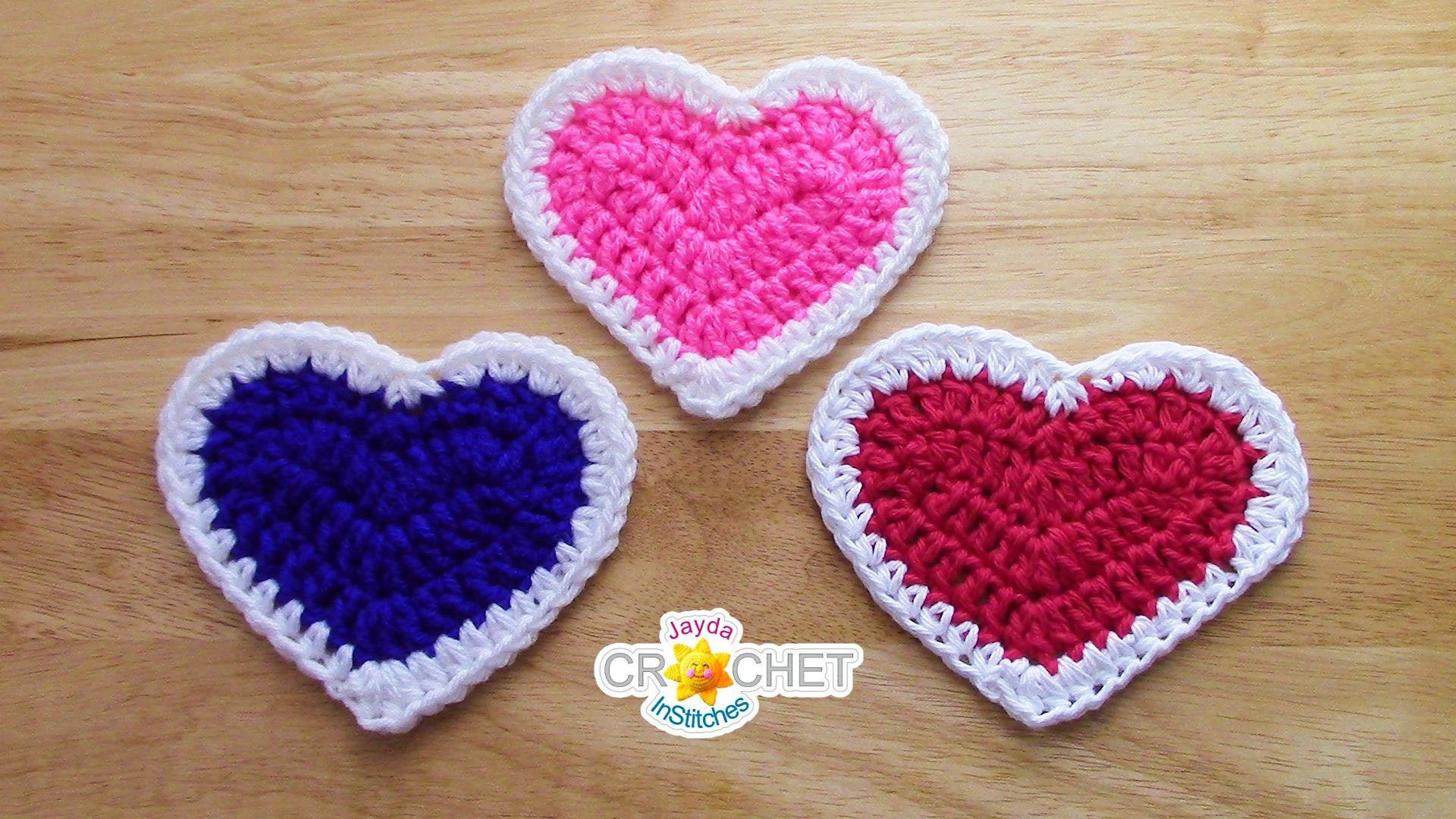Crochet Heart Coaster or Applique PATTERN PDF - Great for Blankets