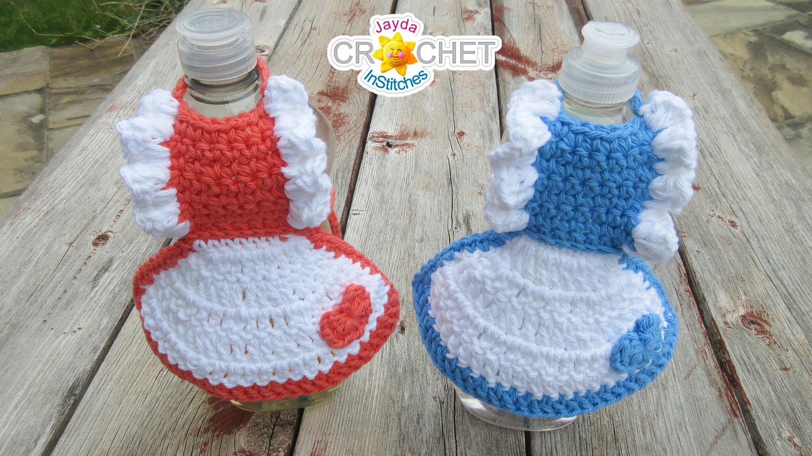 Dish Soap Apron Crochet PATTERN PDF Mini Heart Pattern Etsy