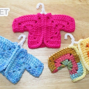 Miniature Sweater Ornament Crochet PATTERN PDF - Tree Ornament, Stocking Stuffer, Present Decoration - Jayda InStitches