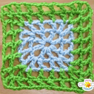 Mesh Granny Square Crochet Pattern PDF - Easy, Scrap-Busting Motif for Blankets, Bags & Beach Coverups - Jayda InStitches