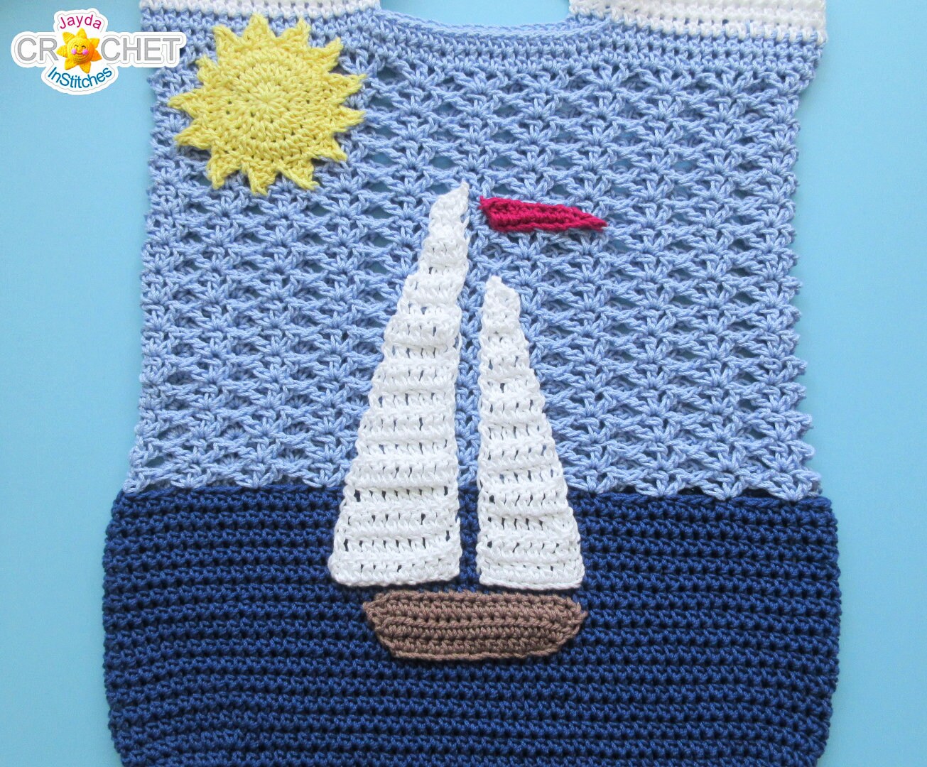 Sail Away Beach Bag - Crochet PATTERN PDF - Sailboat & Sunshine ...
