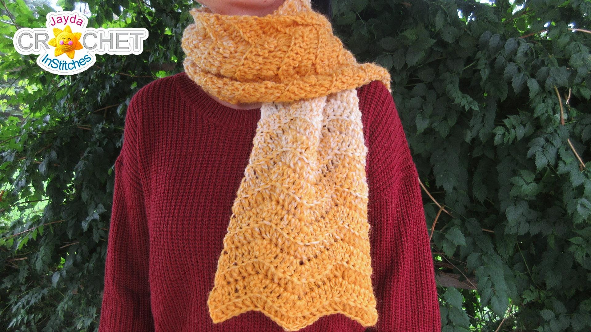 Chevron Ridge Scarf Crochet PATTERN PDF - One Skein Project, Women, Men ...