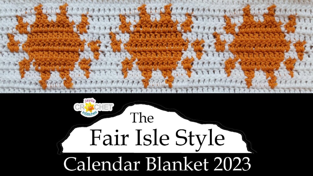 Sun Graph Crochet PATTERN PDF July Fair Isle Style Calendar Blanket