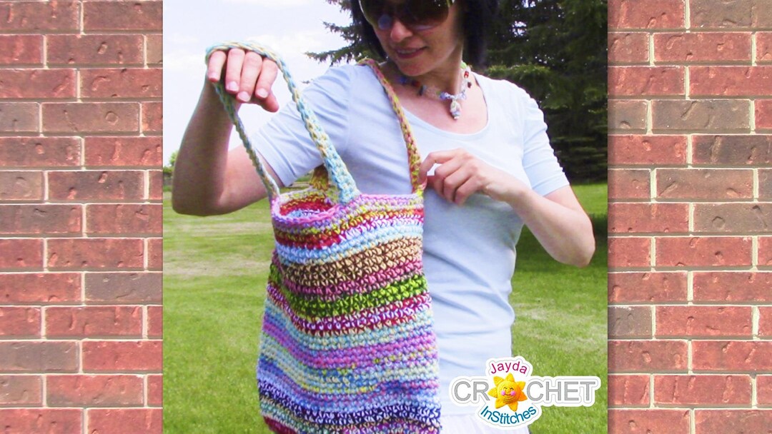 Crochet Happy Scrappy Market Bag PATTERN PDF - Eco-friendly