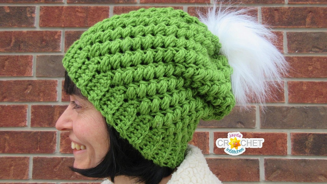 Chunky Bean Stitch Winter Hat Crochet PATTERN PDF Men, Women, Teens, Children & Custom Fit Jayda