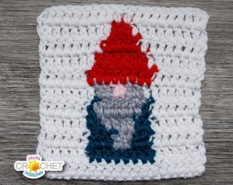 Gnome Graph Crochet PATTERN PDF - Fair Isle Style PLUS Series - Santa, Elf - Jayda InStitches