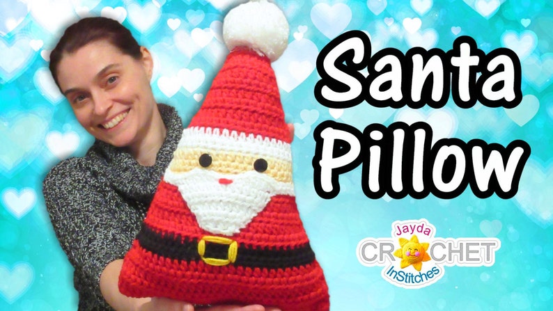 Crochet Santa Pillow PDF PATTERN Plush Christmas Decoration Jayda InStitches image 3